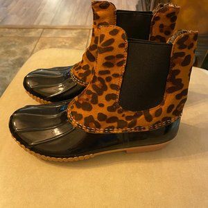 Leopard Print rain boots